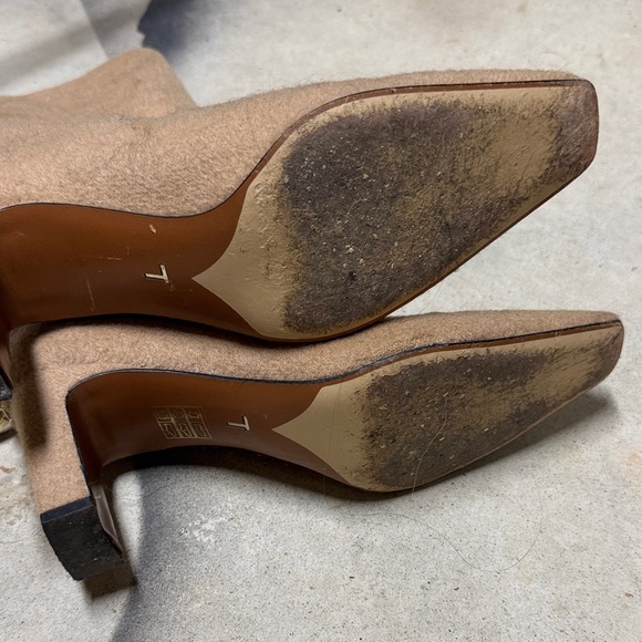 Lafayette 148 New York Tan Suede Heeled Boots - Picture 5 of 5